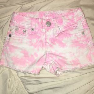 Size 7 small Justice shorts fringe legs.